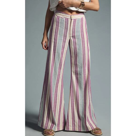 Anthropologie Low-Rise Flare Pants - New Size 12 - Picture 3 of 5